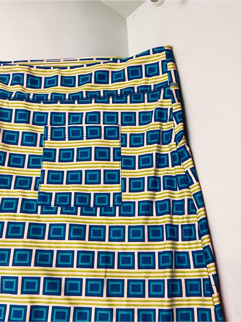 Southwind Apparel UPF 50 Golf Skort Blue Geometric Print XL NWT Made in USA - Picture 10 of 12